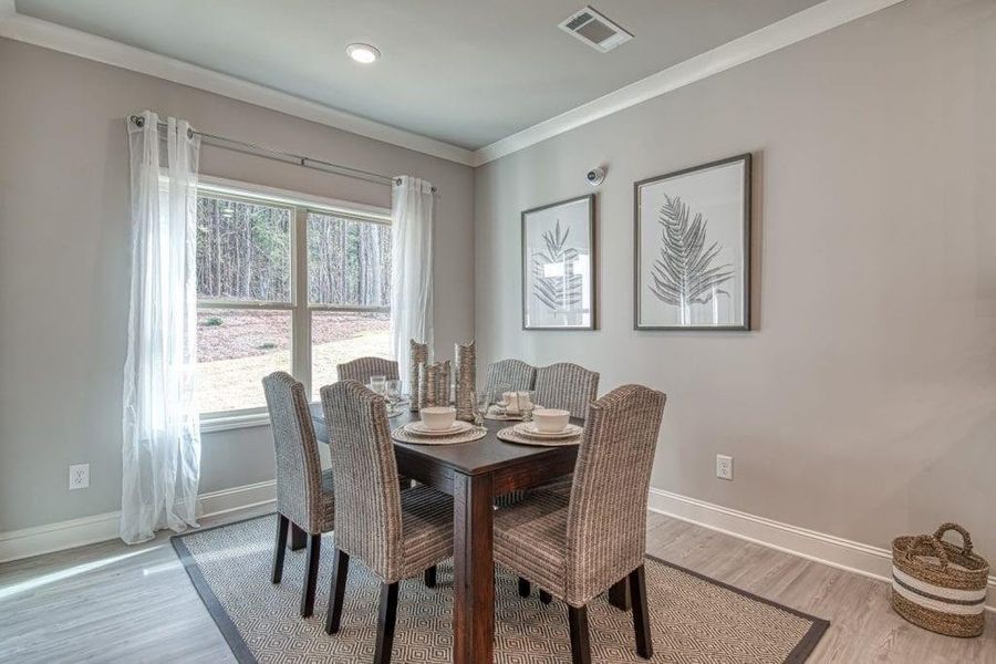 Furnished interior view inside a new home in Pinecrest Ridge, Dacula (Image 9). Furnished interior view inside a new home in Pinecrest Ridge, Dacula (Image 9).