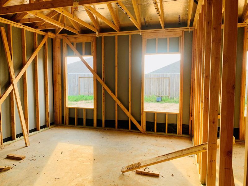 In-progress construction of a new home in Harrington Trails, New Caney, TX (Image 31).