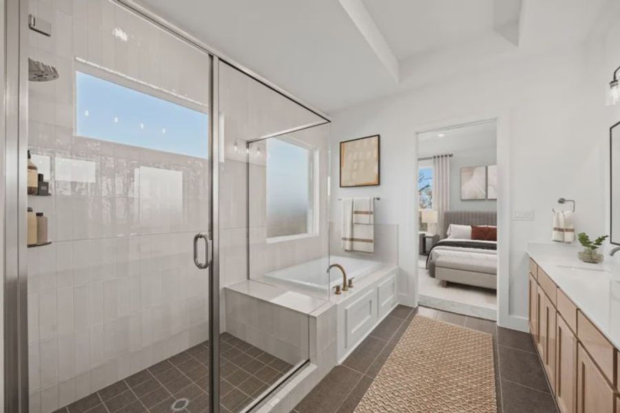Furnished interior view inside a new home in Chatham Reserve, Providence Village (Image 15).