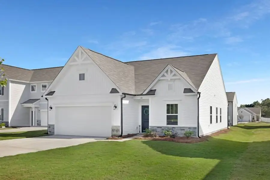 Representative exterior photo of a completed home built from the Dobson by True Homes in Harpers Landing, Walkertown, NC (Image 2).