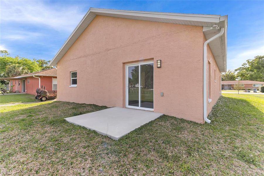 Exterior details and patio area of a home in , New Smyrna Beach (Image 3). Exterior details and patio area of a home in , New Smyrna Beach (Image 3).