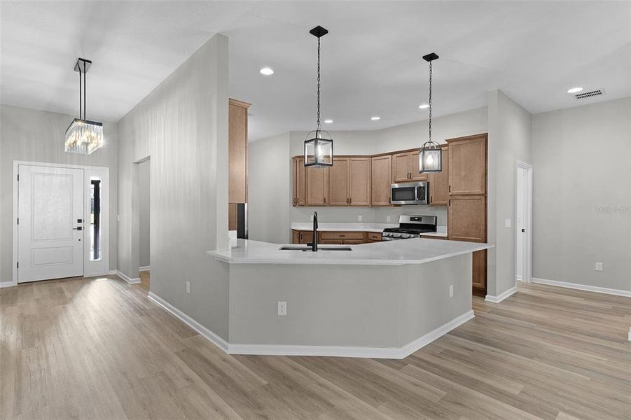 Furnished interior view inside a new home in , The Villages (Image 13). Furnished interior view inside a new home in , The Villages (Image 13).