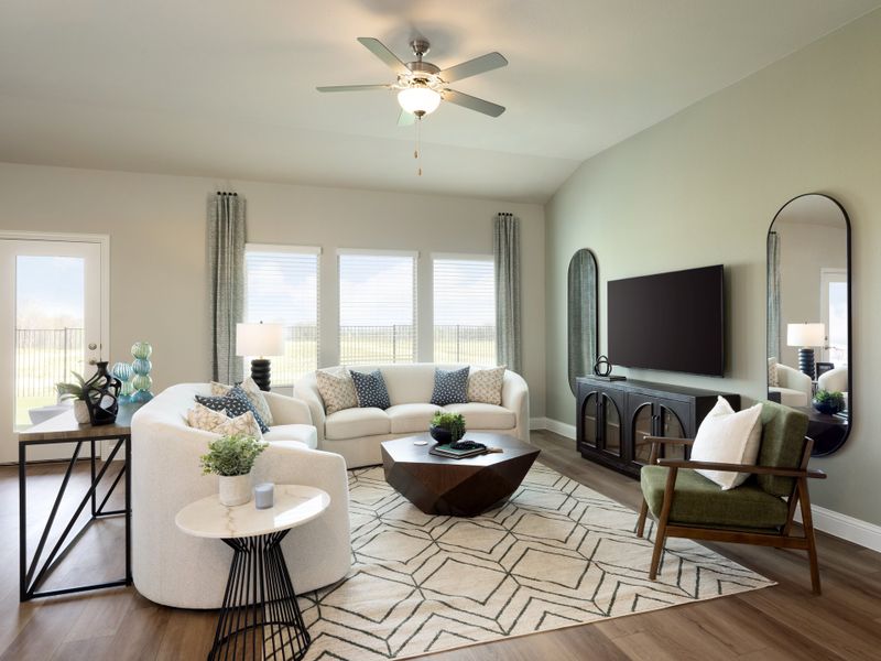 Furnished interior view inside a new home in Lakehaven - Signature Series, Farmersville (Image 6). Furnished interior view inside a new home in Lakehaven - Signature Series, Farmersville (Image 6).