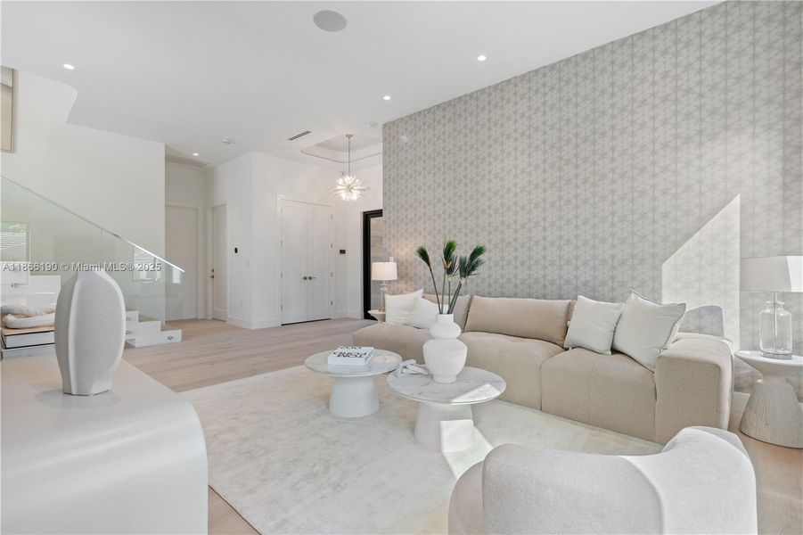 Furnished interior view inside a new home in , Surfside (Image 24).