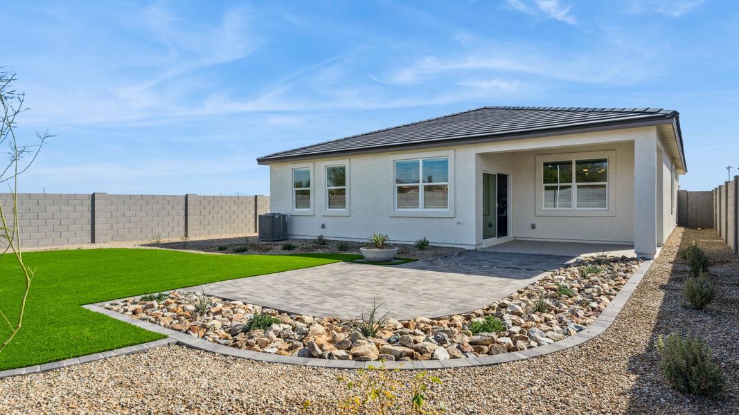 Exterior details and patio area of a home in Desert Moon Estates, Buckeye (Image 3).