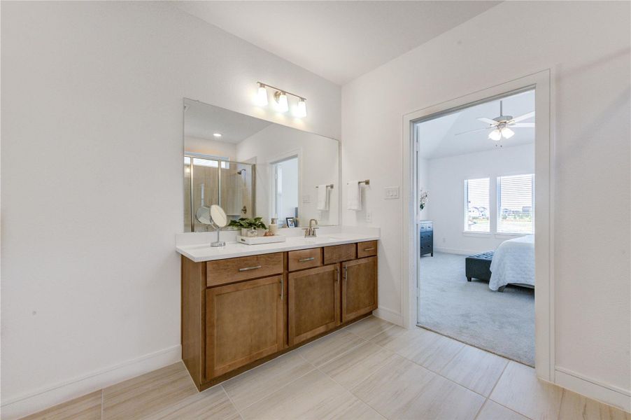 Furnished interior view inside a new home in Easthaven at Bridgeland Central, Cypress (Image 41).