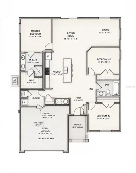 2D floor plan layout of this home in , Deland, FL (Image 2). 2D floor plan layout of this home in , Deland, FL (Image 2).