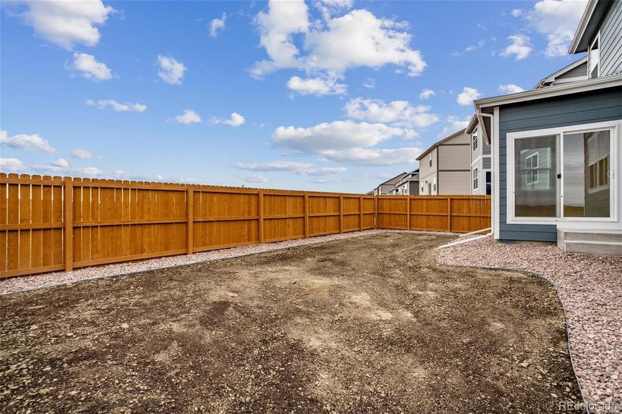 Exterior details and patio area of a home in The Ridge at Lorson Ranch, Colorado Springs (Image 23).