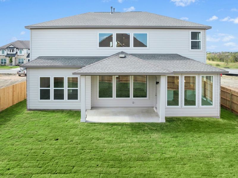 Exterior details and patio area of a home in Blackhawk, Pflugerville (Image 23).