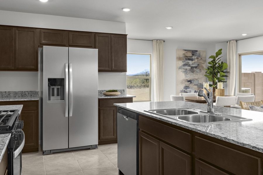 Representative furnished interior of a home built from the 1768 Modeled by KB Home in The Landings at Rancho Del Lago, Vail (Image 9).