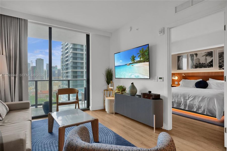 Furnished interior view inside a new home in , Miami (Image 10). Furnished interior view inside a new home in , Miami (Image 10).