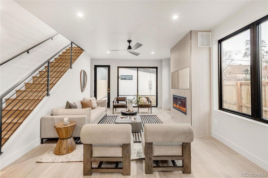 Living Room and Stairs to the upstairs