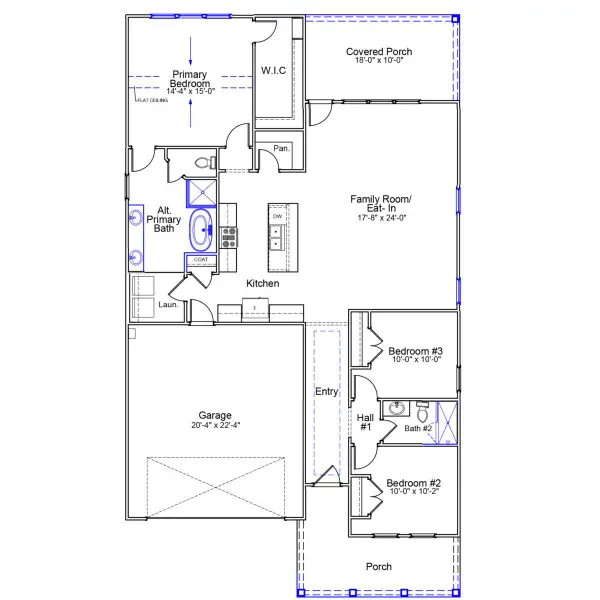 2D floor plan layout of this home in Grand Park, Leland, NC (Image 2). 2D floor plan layout of this home in Grand Park, Leland, NC (Image 2).