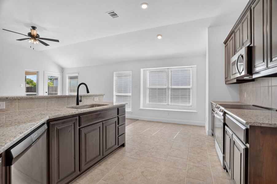 Furnished interior view inside a new home in Craftsman's Corner, Cleburne (Image 10).
