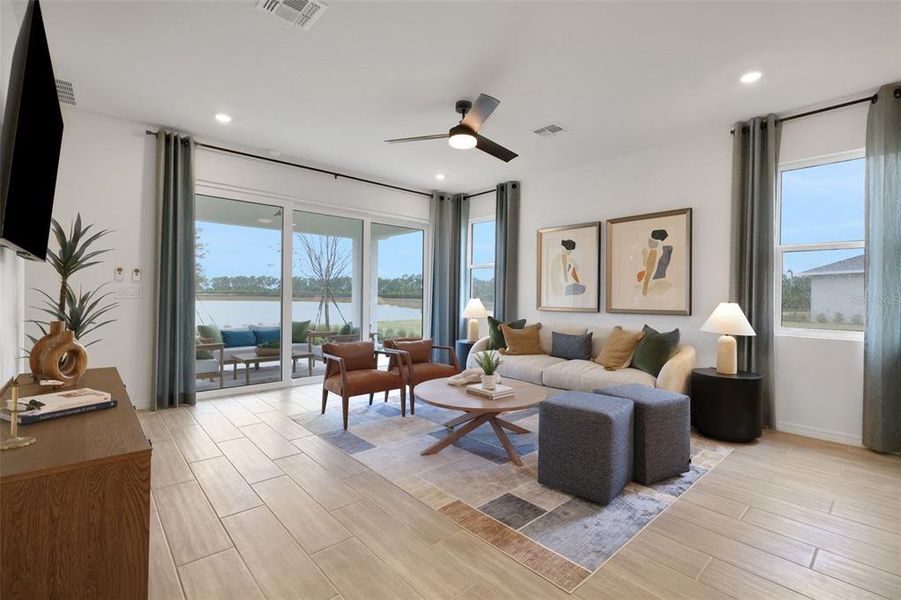 Furnished interior view inside a new home in Creekside Run at Babcock Ranch, Punta Gorda (Image 6).