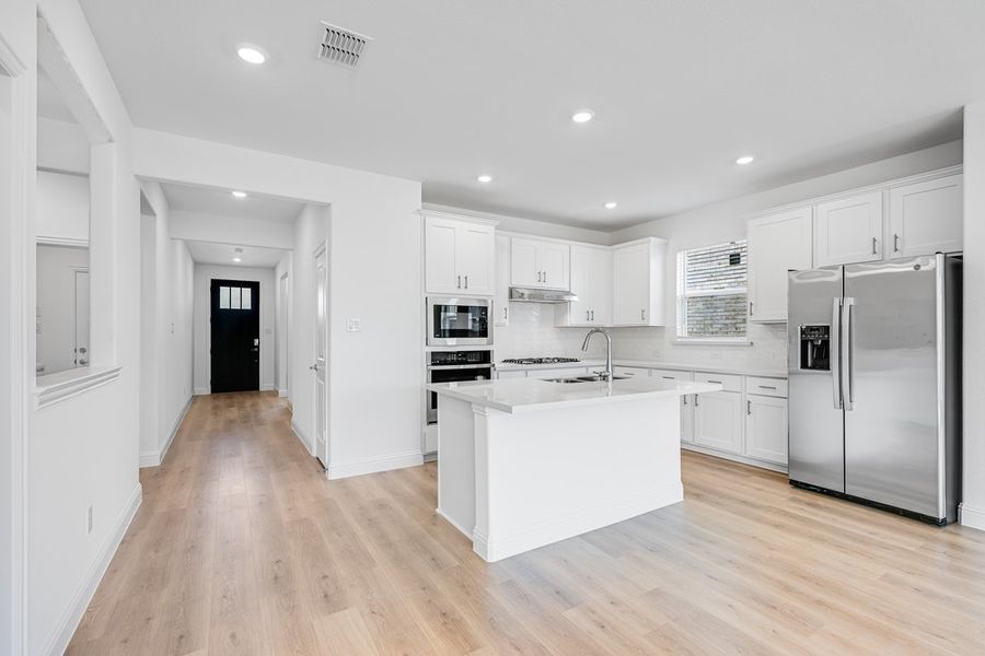 Furnished interior view inside a new home in Madero 50s, Fort Worth (Image 9). Furnished interior view inside a new home in Madero 50s, Fort Worth (Image 9).