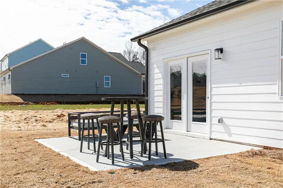 Exterior details and patio area of a home in Madison at Buice Lake, Acworth (Image 4). Exterior details and patio area of a home in Madison at Buice Lake, Acworth (Image 4).
