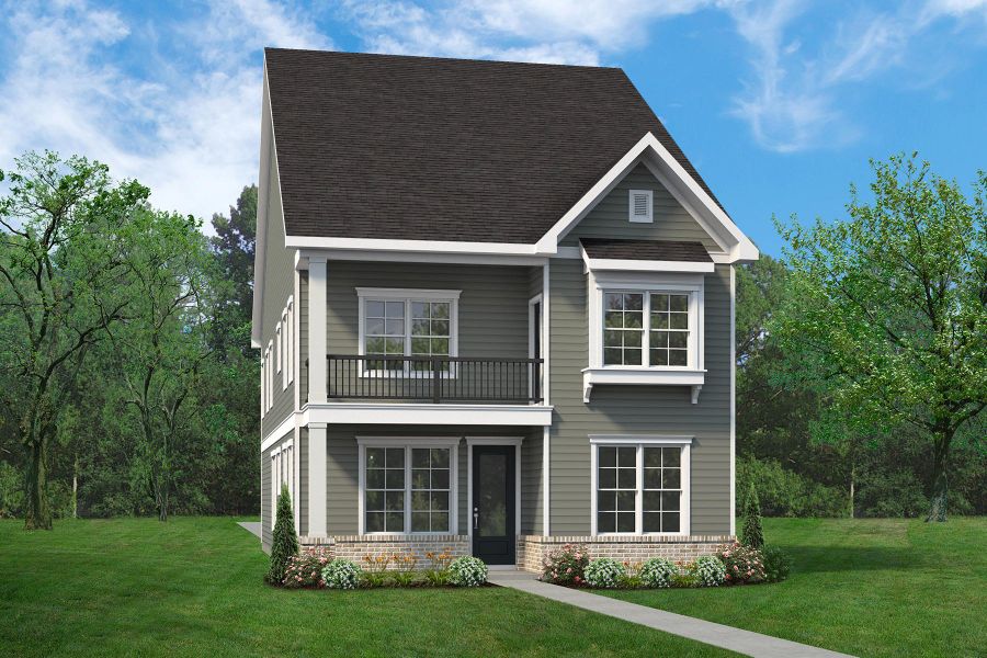 Representative exterior photo of a completed home built from the Timothy 2 Story by Baker Residential in Atwater Station - Village Collection, Fuquay Varina, NC (Image 25).