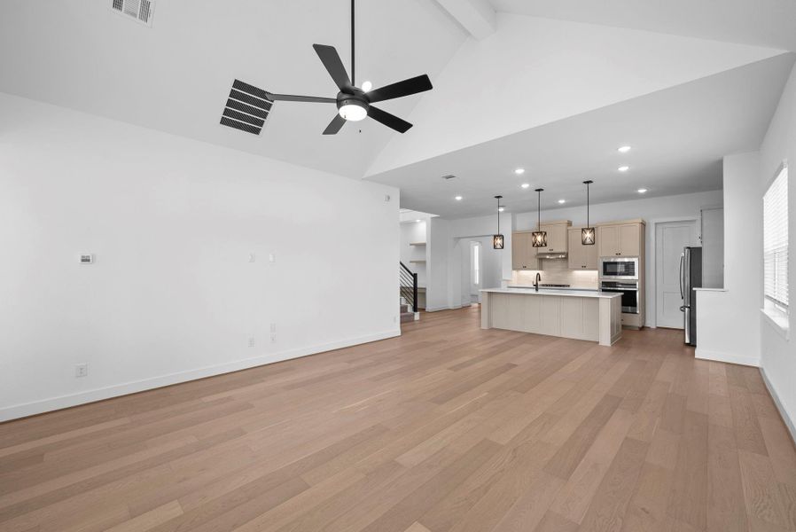 Spacious, unfurnished interior of a new home in Bridgeland 45's, Cypress (Image 23). Spacious, unfurnished interior of a new home in Bridgeland 45's, Cypress (Image 23).