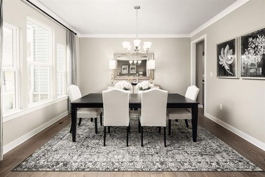 Representative furnished interior of a home built from the Corsica by Ryan Homes in Muirwood, Murfreesboro (Image 9).