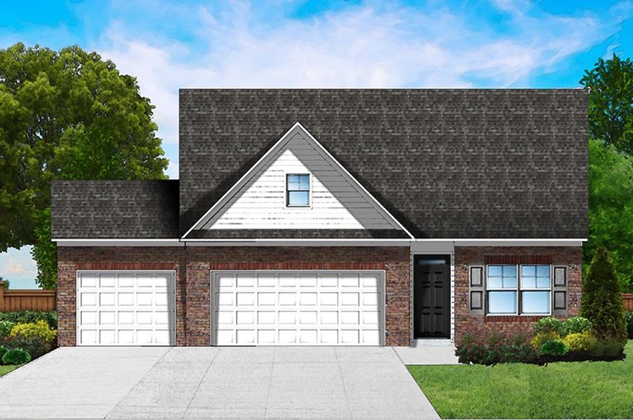 Elevation A2 - 3rd Car Garage