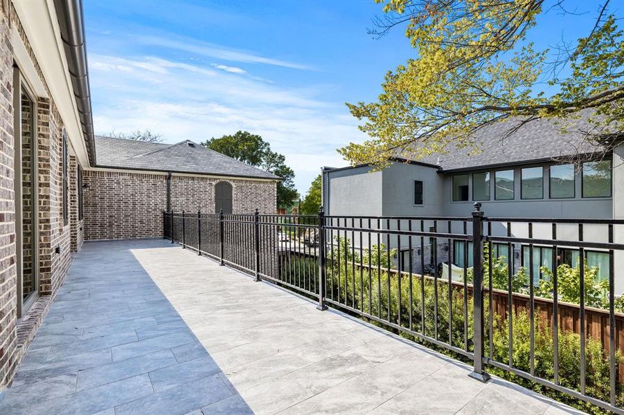 View of patio with fence View of patio with fence