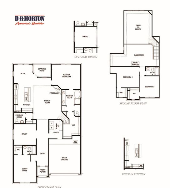 2D floor plan layout of this home in Alexander, Pearland, TX (Image 3).