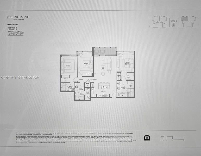 2D floor plan layout of this home in , Fort Lauderdale, FL (Image 3).