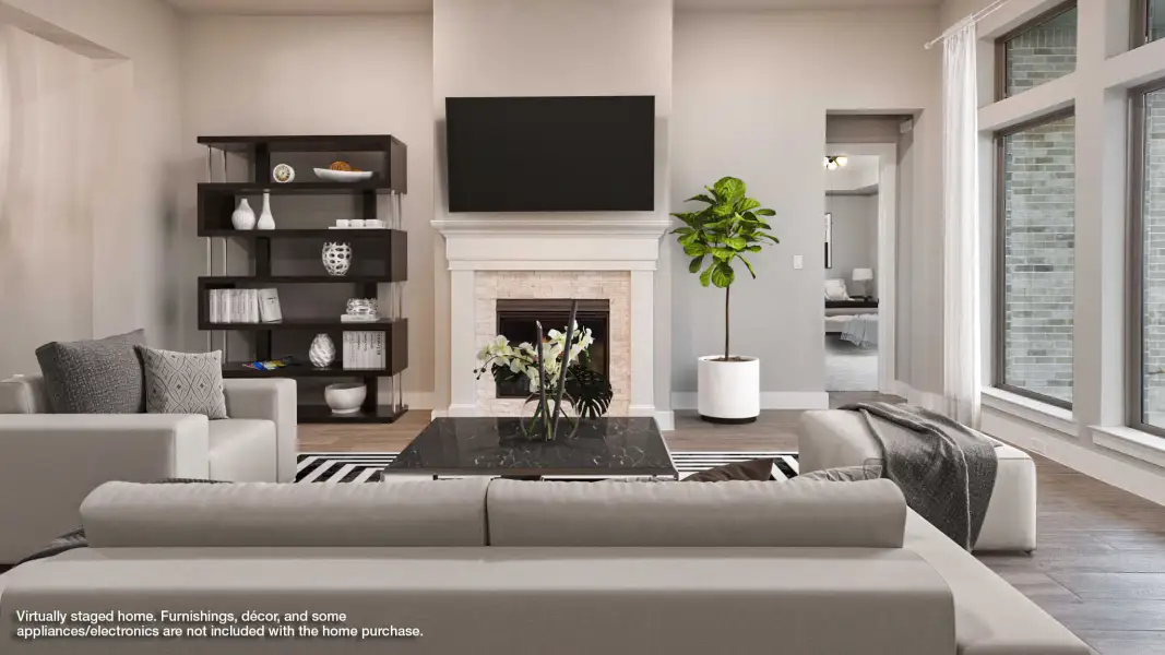 Furnished interior view inside a new home in Parkside on the River West, Georgetown (Image 6).
