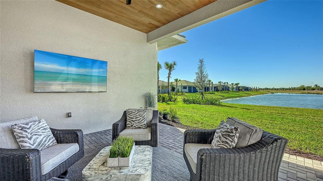 Exterior details and patio area of a home in , Sarasota (Image 36).