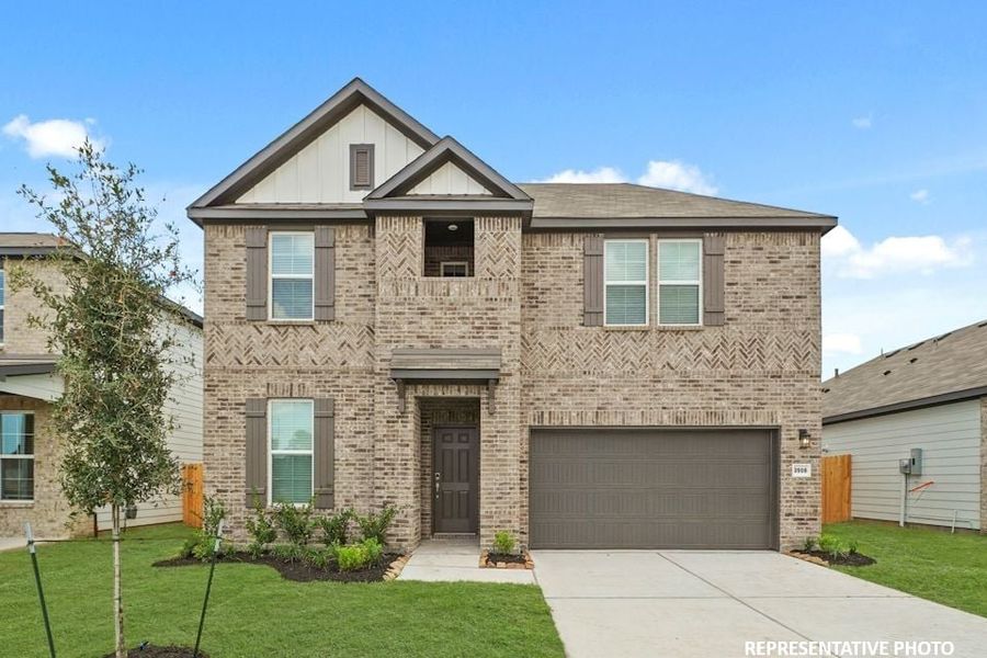 A house with a garage. A house with a garage.