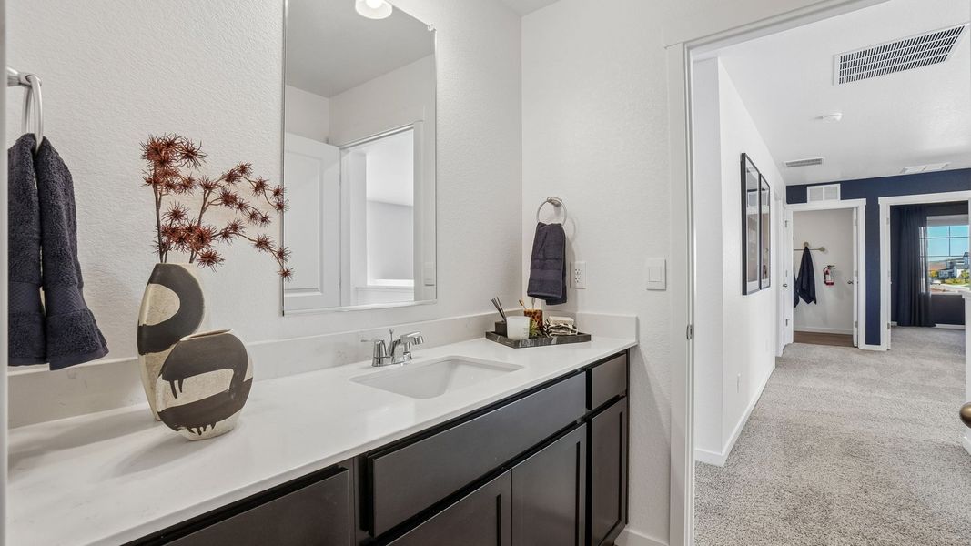 Furnished interior view inside a new home in Fossil Creek Ranch, Windsor (Image 22).