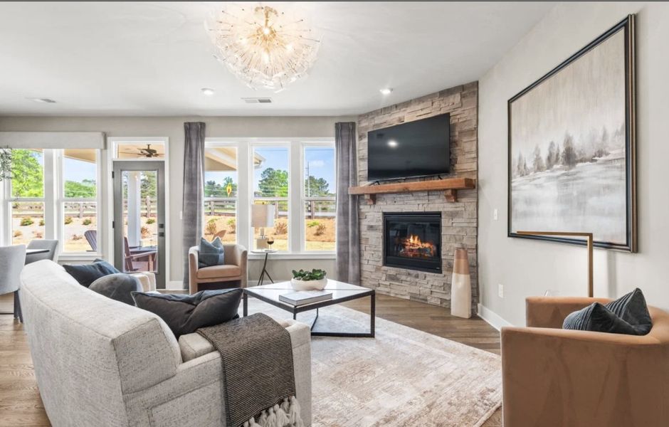 Representative furnished interior of a home built from the Amelia by Fischer Homes in Savannah Lakes, Hiram (Image 11).