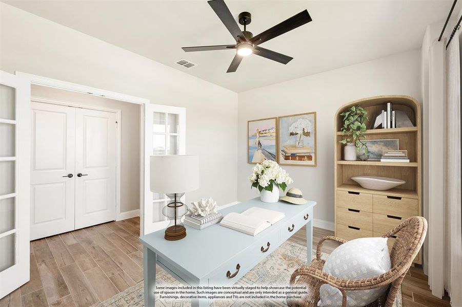 Furnished interior view inside a new home in Devonshire Classic 50-55, Forney (Image 10). Furnished interior view inside a new home in Devonshire Classic 50-55, Forney (Image 10).