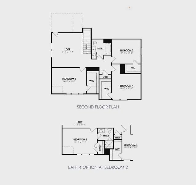 2D floor plan layout for the The Harpeth by Patterson Company in Riverview at Cumberland Hills, Nashville, TN (Image 3).