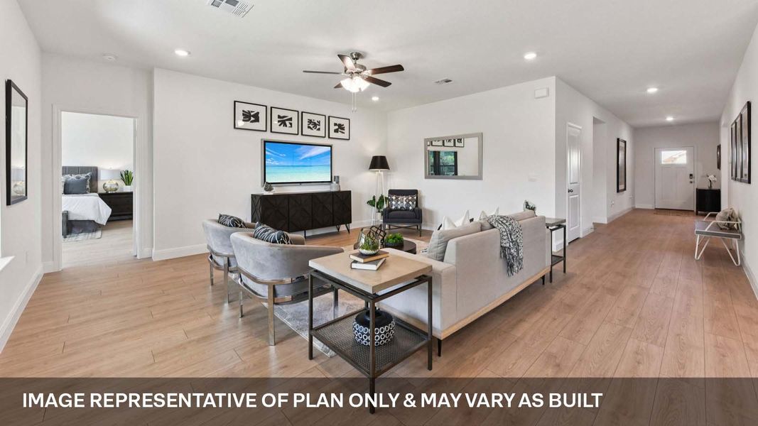 Representative furnished interior of a home built from the The Fairfield by D.R. Horton in Riverview, Georgetown (Image 4).