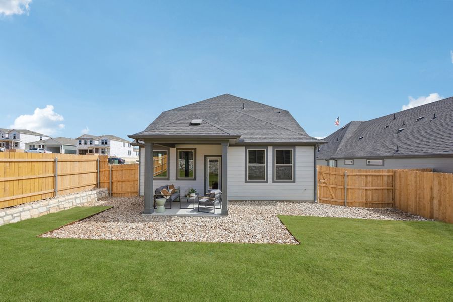 Covered Patio on the Magnolia home plan by Trophy Signature Homes – REPRESENTATIVE PHOTO Covered Patio on the Magnolia home plan by Trophy Signature Homes – REPRESENTATIVE PHOTO