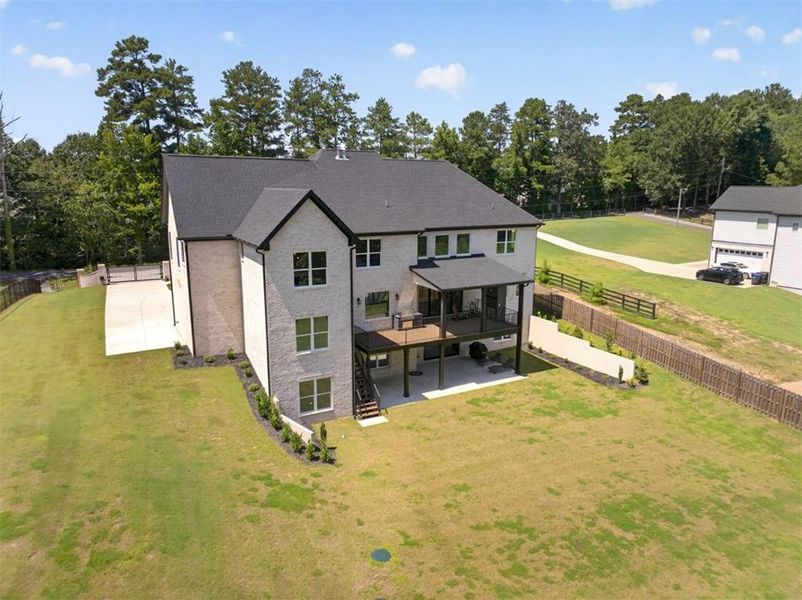 Exterior details and patio area of a home in , Buford (Image 36).