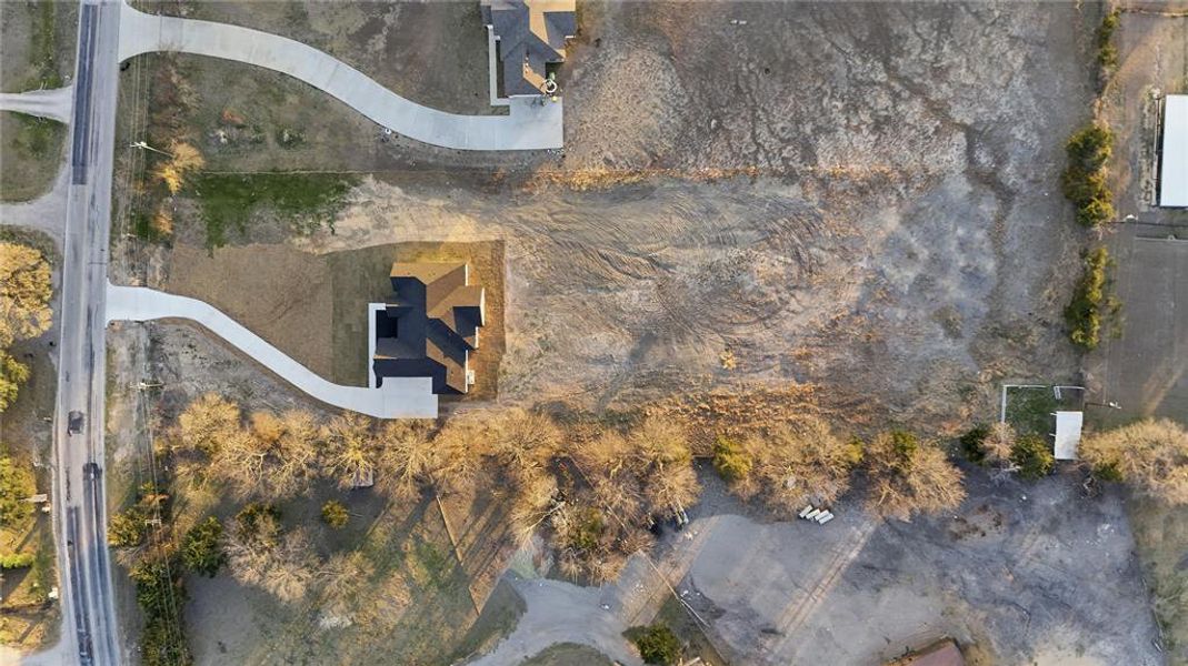 Aerial view of property's location