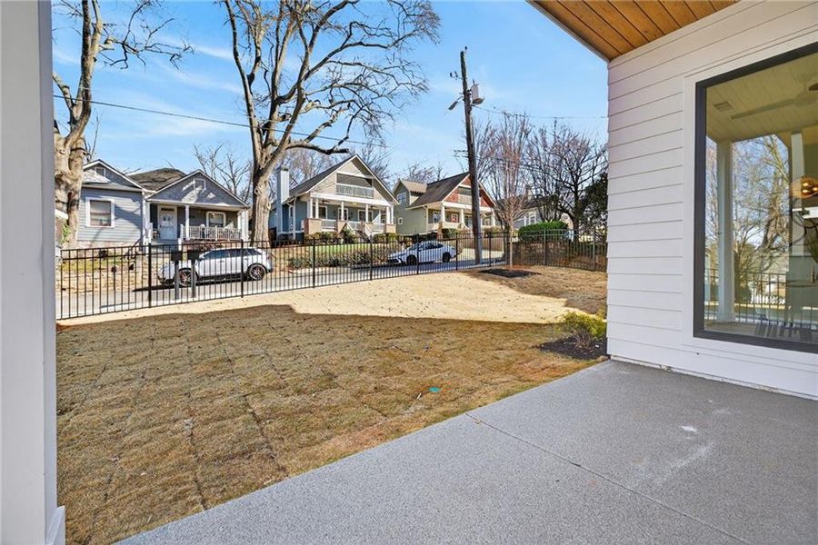 Exterior details and patio area of a home in , Atlanta (Image 2). Exterior details and patio area of a home in , Atlanta (Image 2).