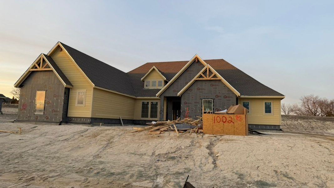 In-progress construction of a new home in Grayson Ridge, Van Alstyne, TX (Image 3).