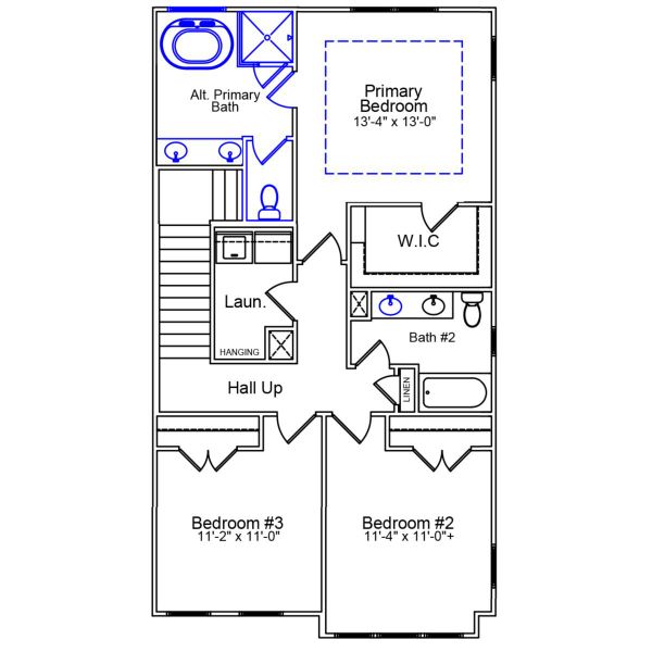 2D floor plan layout of this home in Sweetbrier, Durham, NC (Image 4).