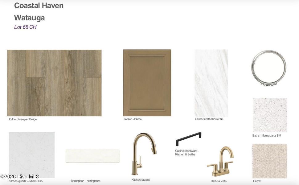 Sample of building materials used in homes in Coastal Haven, Leland (Image 8).