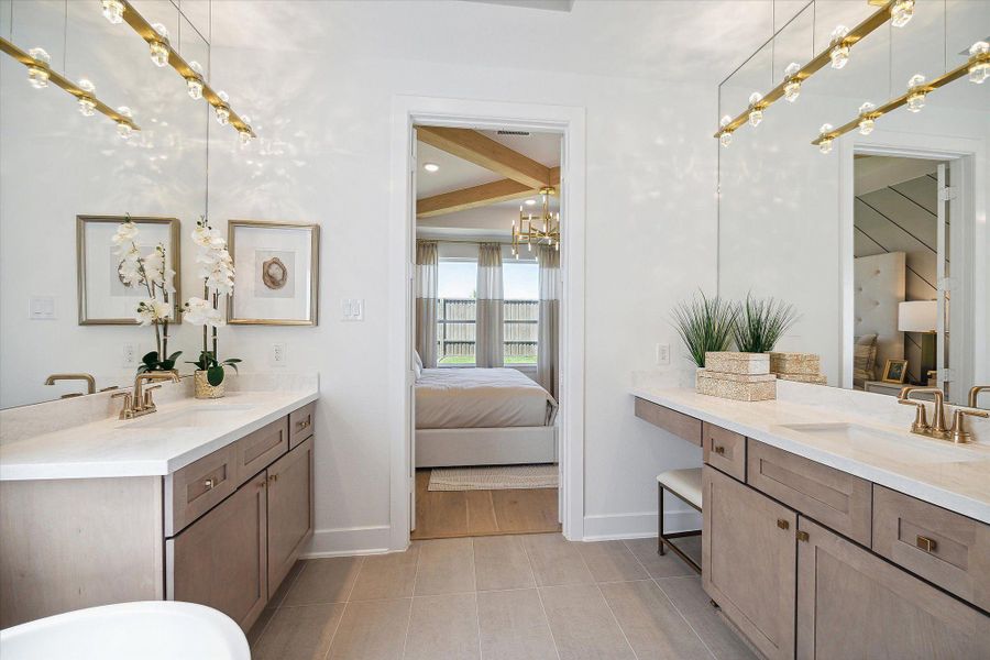 Furnished interior view inside a new home in The Trails, New Caney (Image 13).