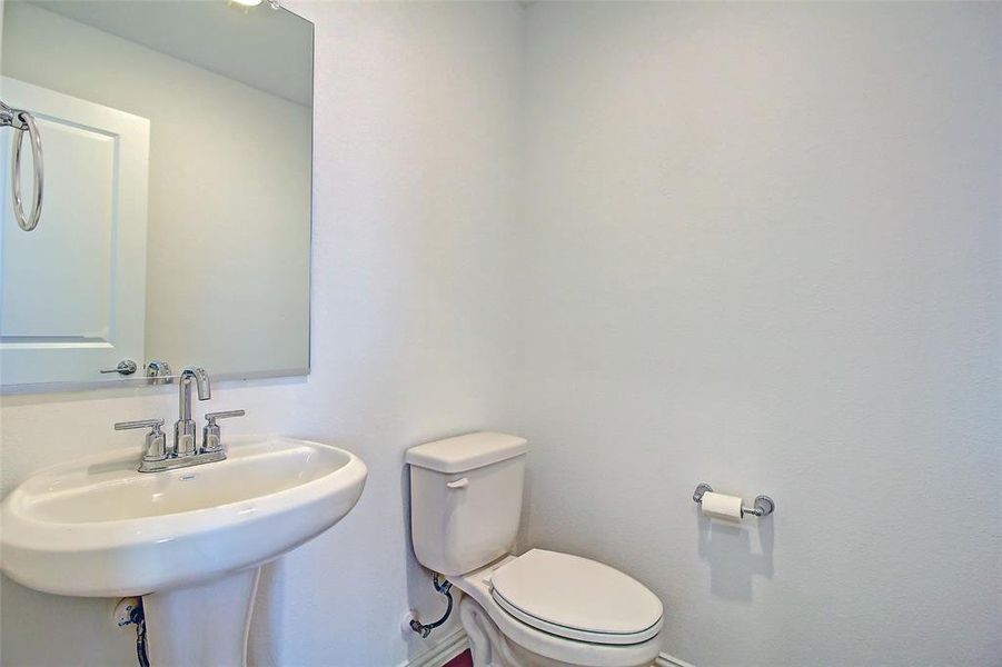 half bath, upstairs.