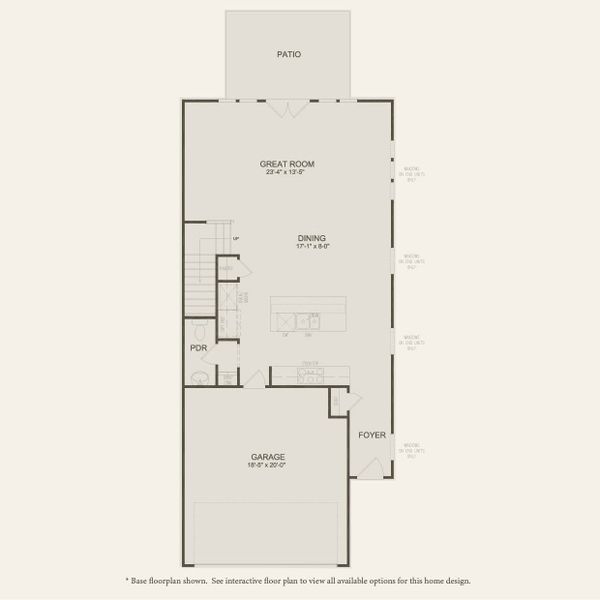 2D floor plan layout for the Cooper by Pulte Homes in Ansley Towns, Cumming, GA (Image 2).