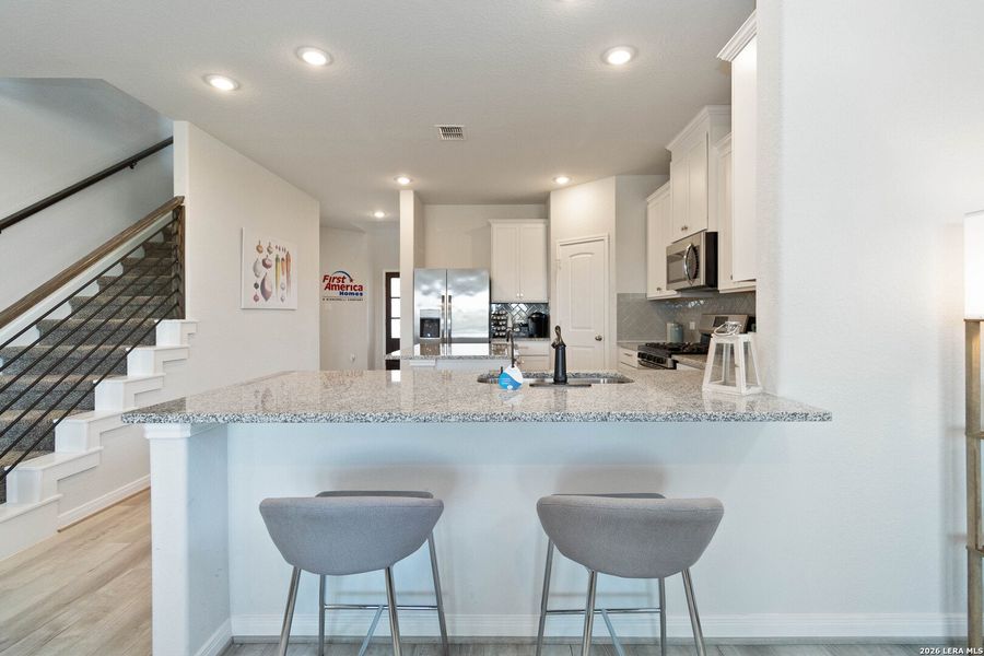 Furnished interior view inside a new home in Hickory Ridge, Elmendorf (Image 30). Furnished interior view inside a new home in Hickory Ridge, Elmendorf (Image 30).