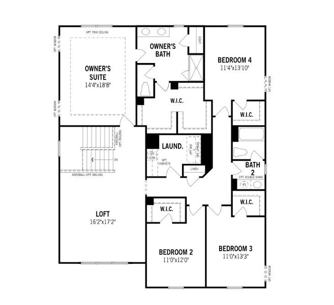 2D floor plan layout for the Voyageur by Mattamy Homes in Fox Field Farms, Broadway, NC (Image 3). 2D floor plan layout for the Voyageur by Mattamy Homes in Fox Field Farms, Broadway, NC (Image 3).