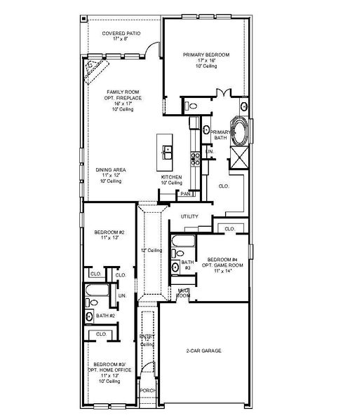 2D floor plan layout of this home in Artavia, Conroe, TX (Image 2).