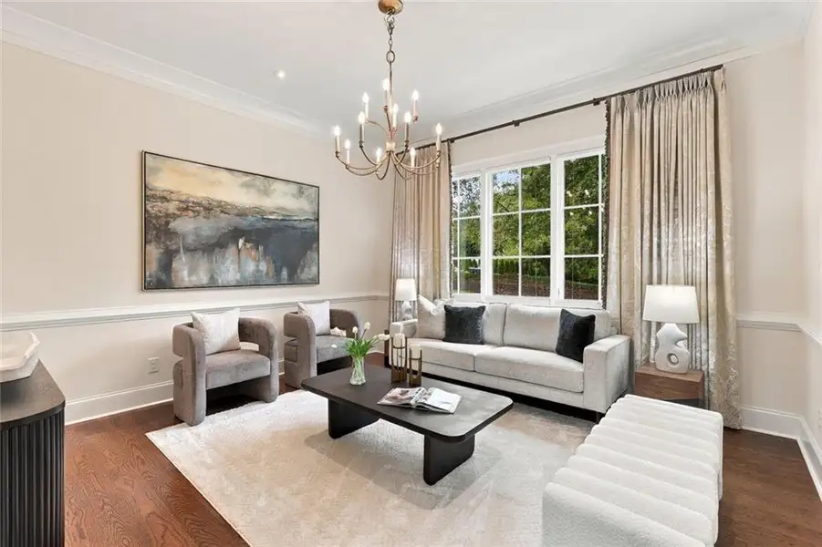 Furnished interior view inside a new home in , Sandy Springs (Image 39).